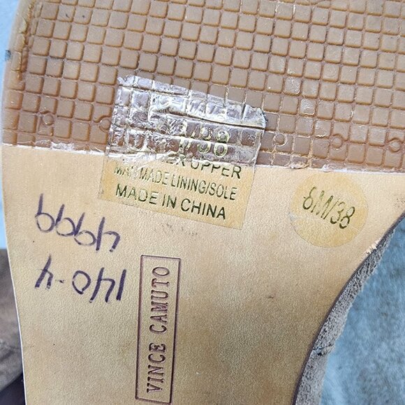 Vince Camuto Shoes Womens Size 8 Maves Brown Suede Block Heel Ankle Boots *GUC* - Picture 12 of 14